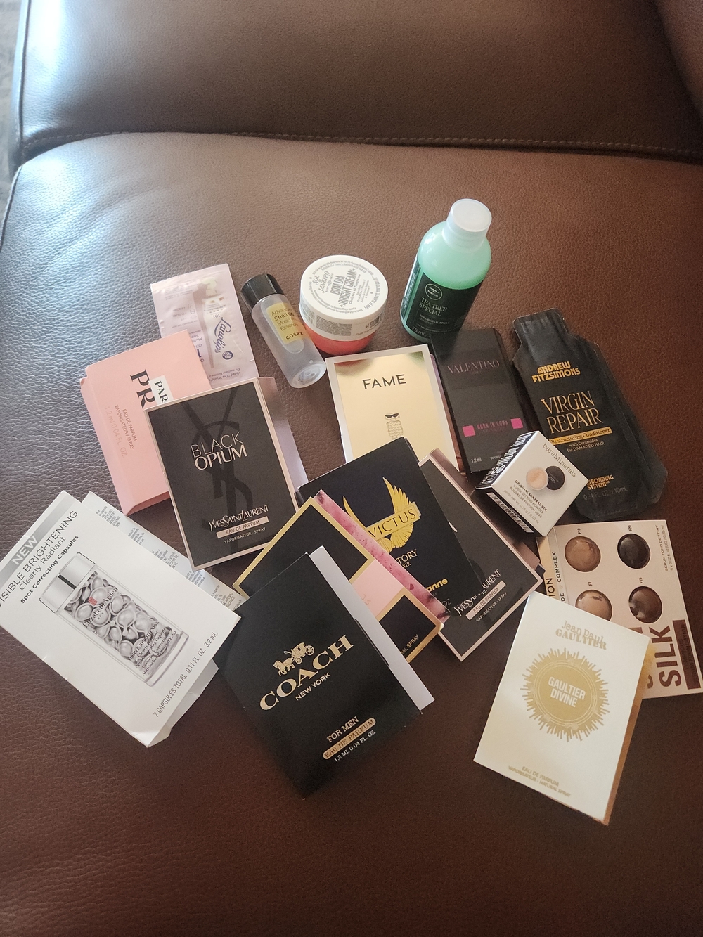 Prada Assorted Women's Makeup & Skincare Samples - Black, Pink, Green, Gold
